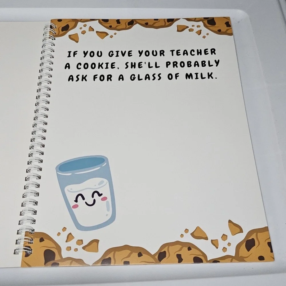 New If You Give Your Teacher a Cookie Spiral Book Gift Educator Appreciation